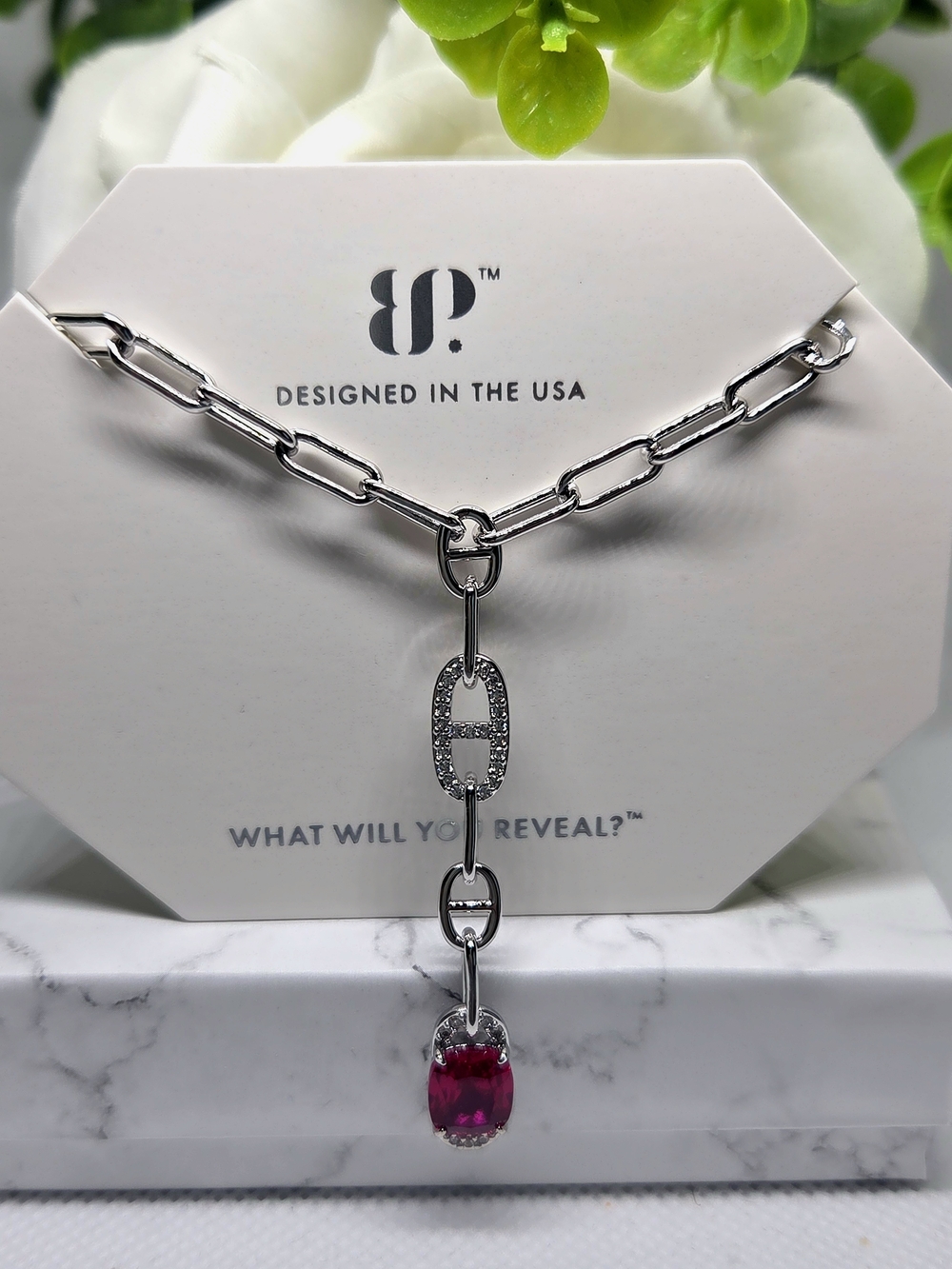 BP July 2025 B-day Collection - Lab Created Ruby On Rhodium Plating